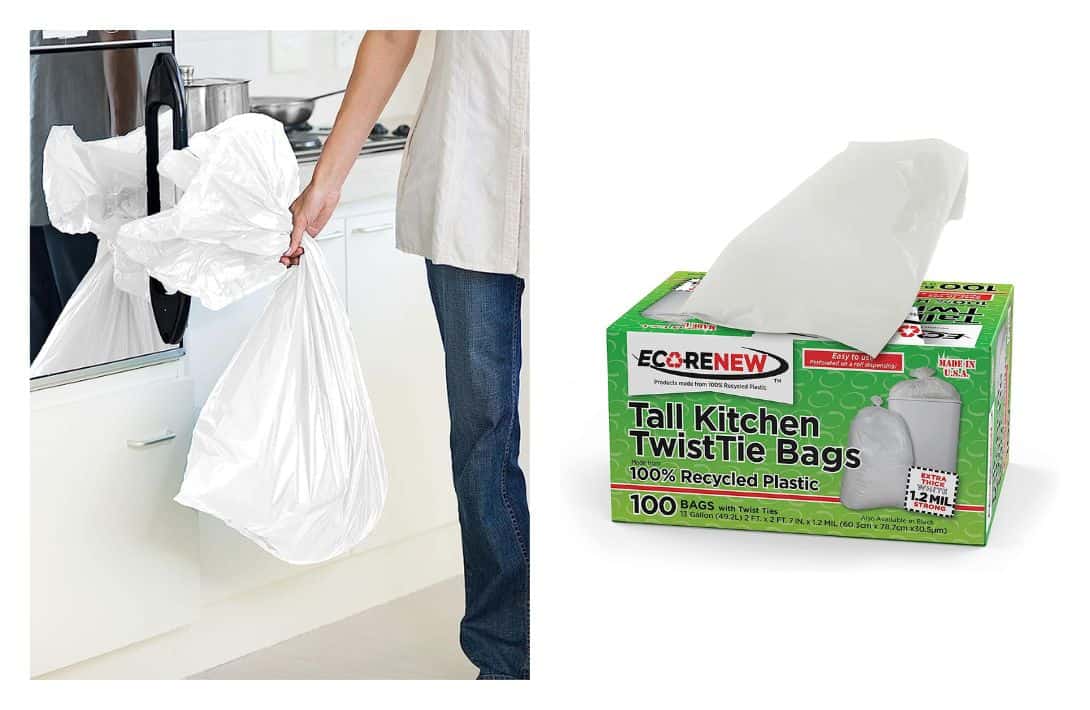 75 Count White Drawstring Trash Bags/small Garbage Bags/mini Recycling Bags  For Kitchen/bathroom Trash Can, 4 Gallon Capacity, Unscented