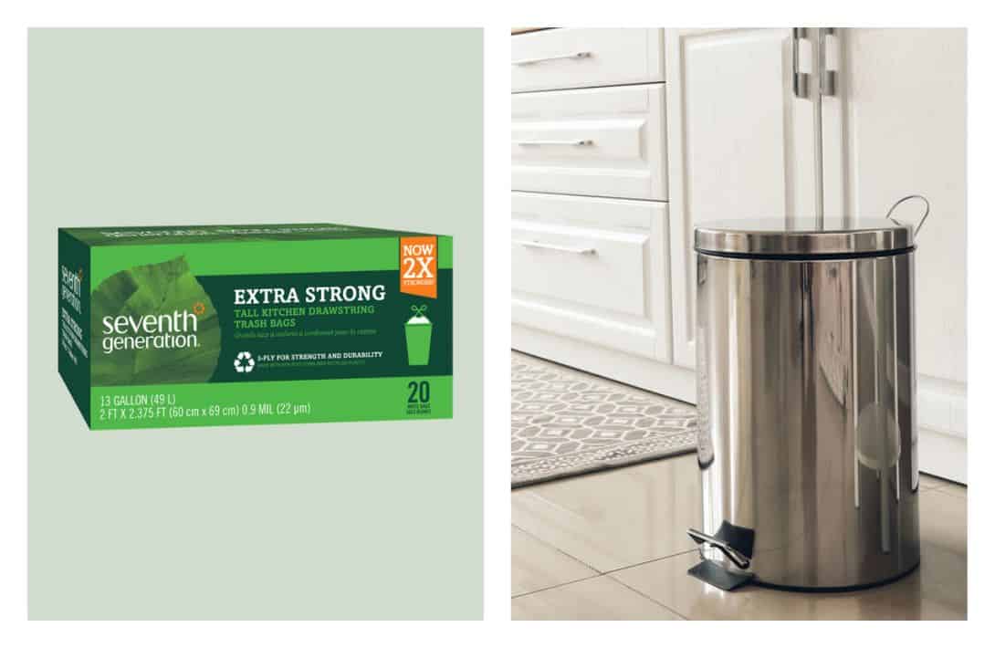 9 Recycled Trash Bags For A Green(er) Garbage Can Images by Seventh Generation #recycledtrashbags #recycledgarbagebags #recycledplastictrashbags #garbagebagsmadefromrecycledplastic #ecofriendlytrashbags #ecofriendlygarbagebags #sustainablejungle