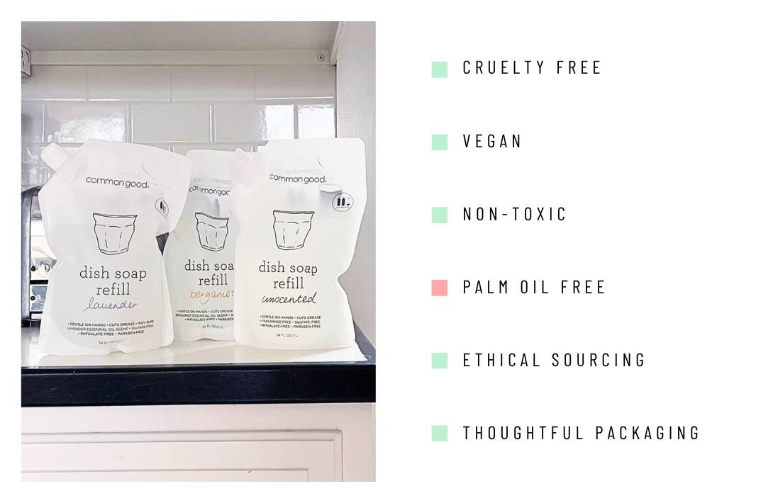 9 Safe & Non-Toxic Cleaning Products to Help You Green Clean Your Way to Sparkling Spaces Image by Common Good #nontoxiccleaningproducts #nontoxiccleaningbrands #nontoxiccleaners #nontoxichouseholdcleaners #safecleaningproducts #safestcleaningproducts #sustainablejungle