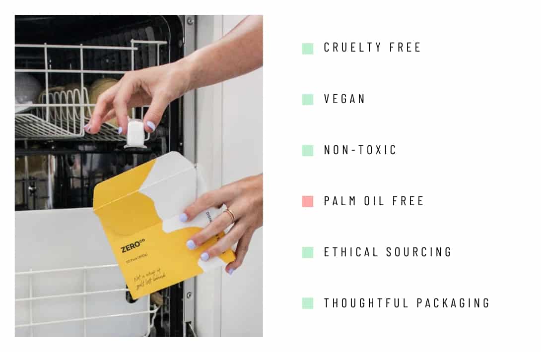 9 Eco-Friendly Dishwasher Detergents To Polish Up Your Sustainable Dishwashing Skills Image by Zero Co #ecofriendlydishwasherdetergent #plasticfreedishwasherdetergent #bestecofriendlydishwasherdetergent #ecodishwasherdetergent #noplasticdishwasherdetergent #sustainablejungle