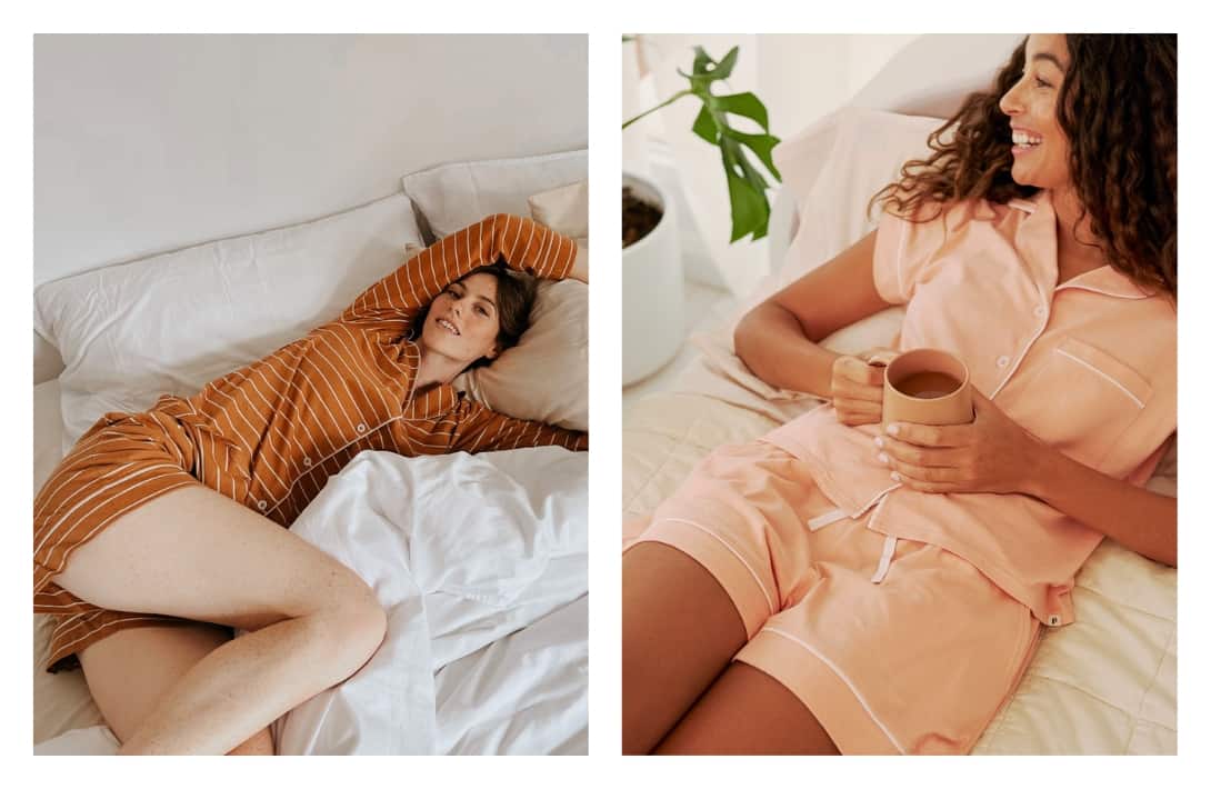 13 Sustainable Pajamas & Sleepwear Brands Hitting The Ethical Snooze Button Images by Pact #sustainablepajamas #sustainablesleepwear #sustainablewomenspajamas #ecofriendlypajamas #ecofriendlysleepwear #sustainablepajamasets #sustainablejungle