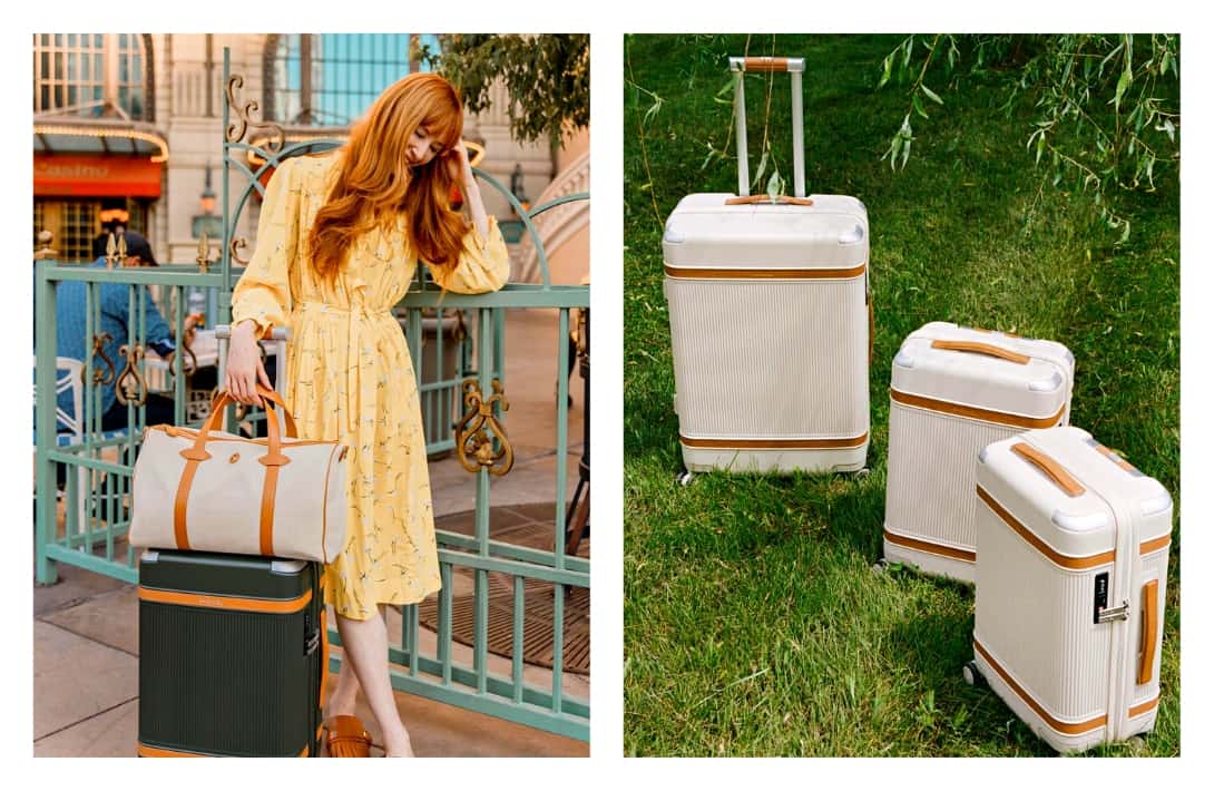 9 Sustainable Luggage Brands To Pack For The Planet Images by Paravel #sustainableluggage #ecofriendlyluggage #sustainablecarryonluggage #sustainablesuitcases #ecofriendlyluggagebrands #ecofriendlyrecycledluggage #sustainablejungle