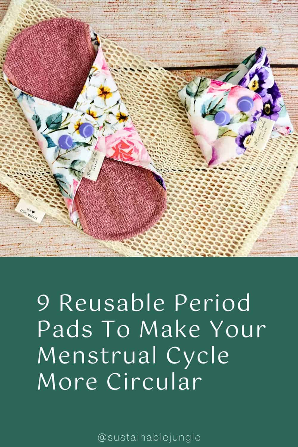 9 Reusable Period Pads To Make Your Menstrual Cycle More Circular Image by Bloom Pads #reusableperiodpads #reusablecottonperiodpads #reusablecottonpadsforperiods #reusablementrualpads #bestreusablemenstrualpads #sustainablejungle