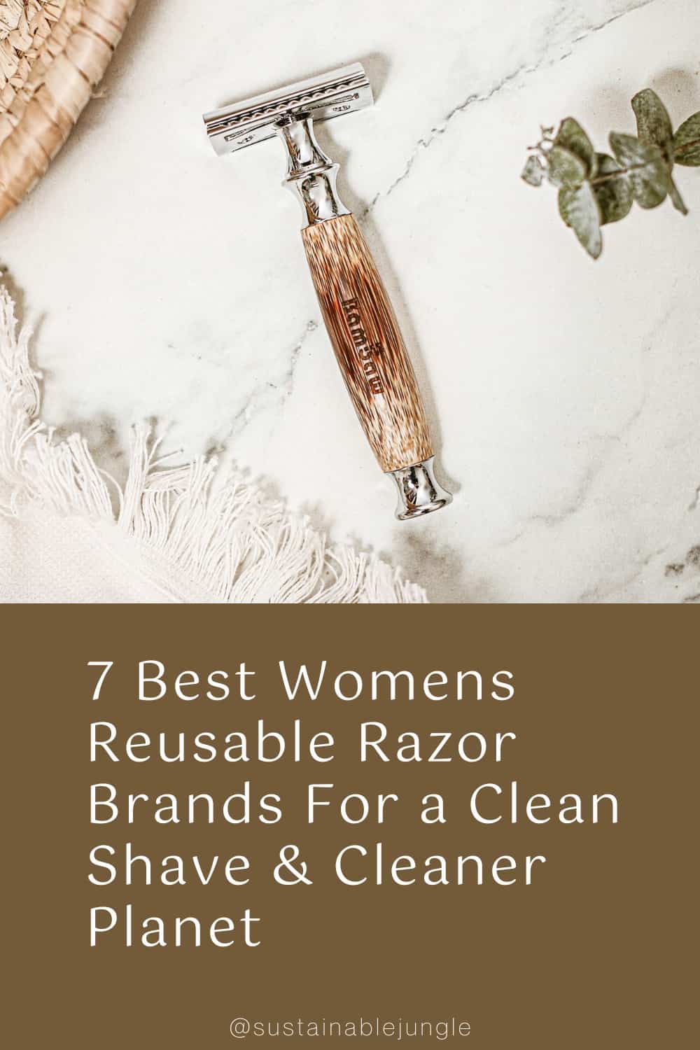 7 Best Womens Reusable Razor Brands For a Clean Shave & Cleaner Planet Image by Bambaw #womensreusablerazor #bestreusablerazorwomens #bestwomensreusablerazor #bestreusablerazorsforwomen #bestplasticfreerazorsforwomen #sustainablejungle