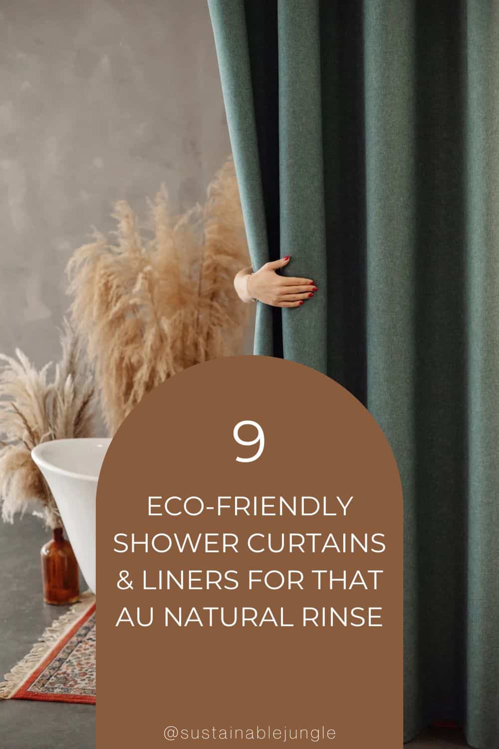 9 Eco-Friendly Shower Curtains & Liners For That Au Natural Rinse Image by Dusty Linen #ecofriendlyshowercurtains #ecofriendlyshowercurtainliners #bestecofriendlyshowercurtain #naturalshowercurtains #naturalshowercurtainliners #naturalfibreshowercurtain #sustainablejungle