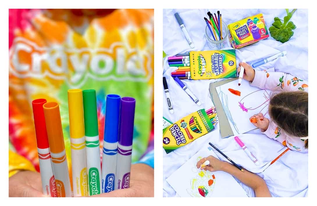 9 Non-Toxic Art Supplies: Your Guide to Safe Creativity Images by Crayola #nontoxicartsupplies #nontoxicartsuppliesfortoddlers#safenontoxicartsupplies #nontoxickidsartsupplies#nontoxicpaintforkids #nontoxicfingerpaint#sustainablejungle