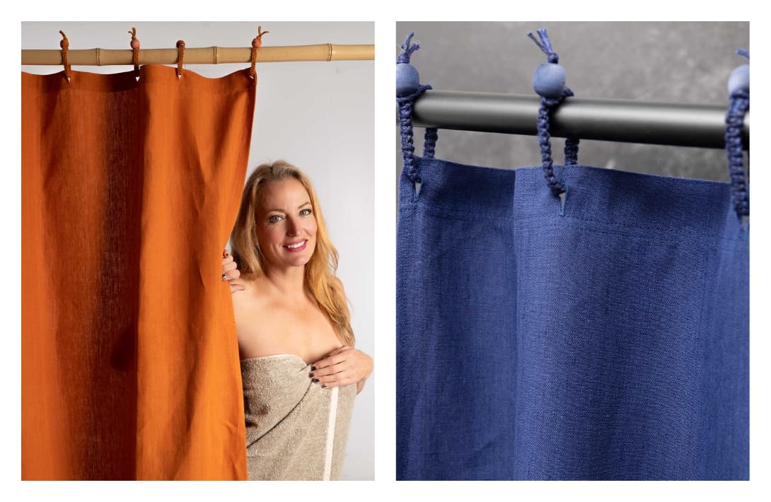 9 Eco-Friendly Shower Curtains & Liners For That Au Natural Rinse Images by Rawganique #ecofriendlyshowercurtains #ecofriendlyshowercurtainliners #bestecofriendlyshowercurtain #naturalshowercurtains #naturalshowercurtainliners #naturalfibreshowercurtain #sustainablejungle