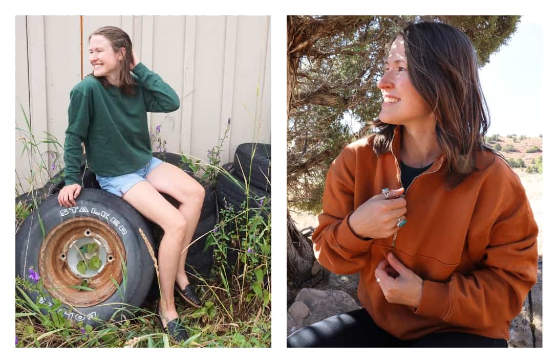 9 Sustainable Hoodies & Sweatshirts That Won't Sweat The Planet Images by Sustainable Jungle #sustainablehoodies #sustainablesweatshirts #ethicalsustainablesweatshirt #sustainablehoodiebrands #ecofriendlycrewnecksweatshirt #sustainablejungle