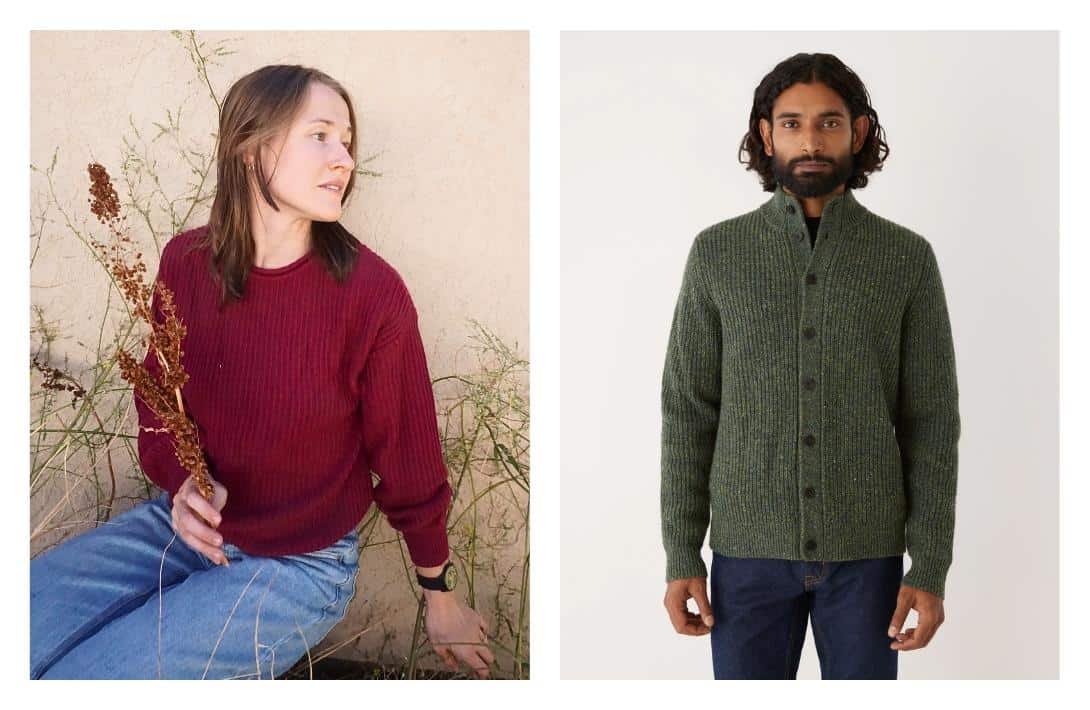 7 Sustainable Knitwear Brands To Warm You, Not The Planet Images by Sustainable Jungle and Frank And Oak #sustainableknitwear #sustainablemensknitewear #sustainableknitwearbrands #ethicalknitwear #ethicalknitwearbrands #sustainablewomensknitwear #sustainablejungle