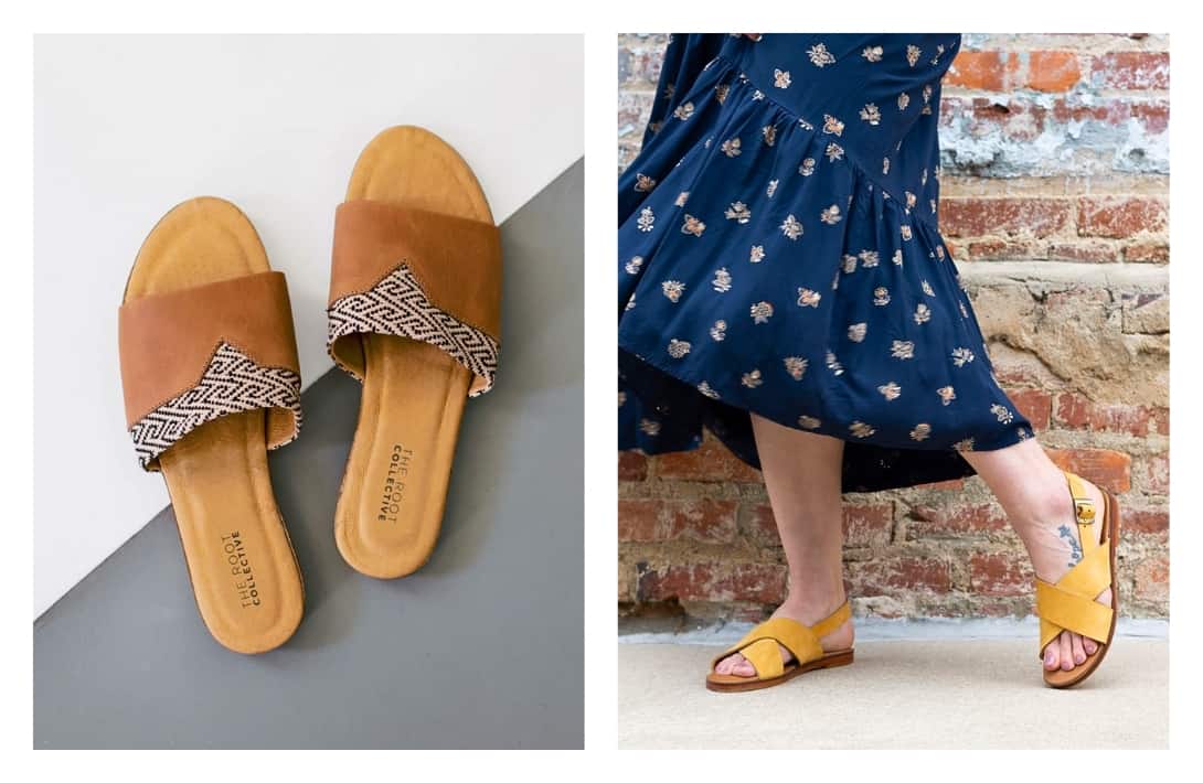 11 Sustainable Sandals To Put Some Pep In Your Eco-Friendly Step Images by The Root Collective #sustainablesandals #ecofriendlysandals #sustainableslides #sustainablewomenssandals #sustainablerecycledsandals #ecofriendlyslides #sustainablejungle
