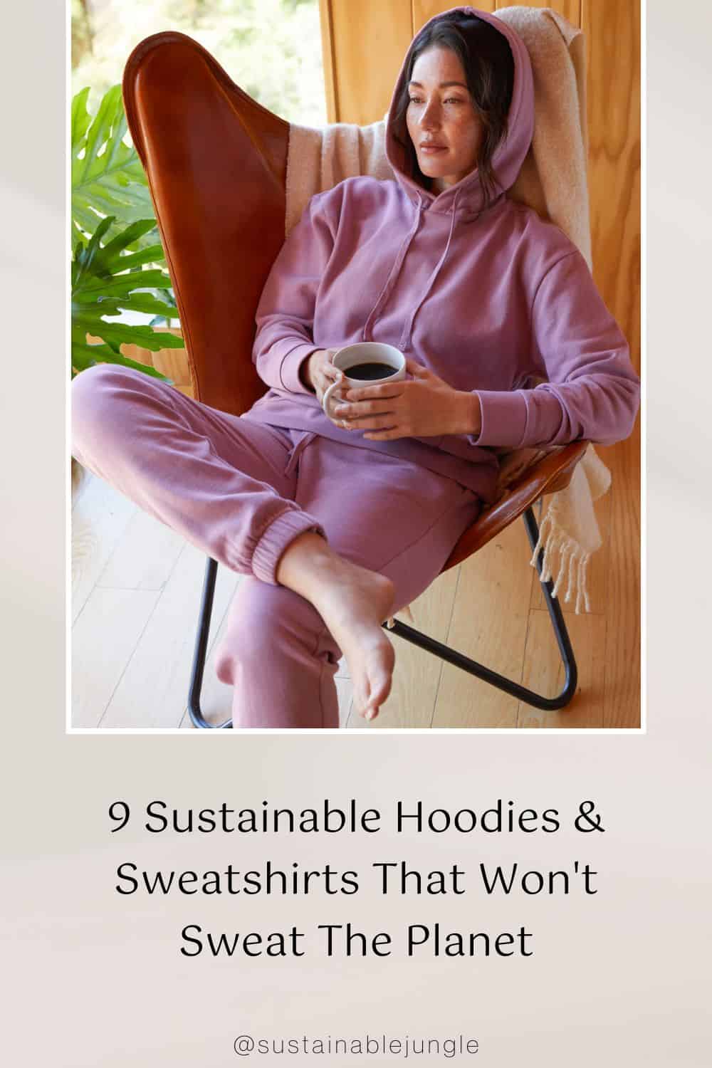 9 Sustainable Hoodies & Sweatshirts That Won't Sweat The Planet Image by Outerknown #sustainablehoodies #sustainablesweatshirts #ethicalsustainablesweatshirt #sustainablehoodiebrands #ecofriendlycrewnecksweatshirt #sustainablejungle