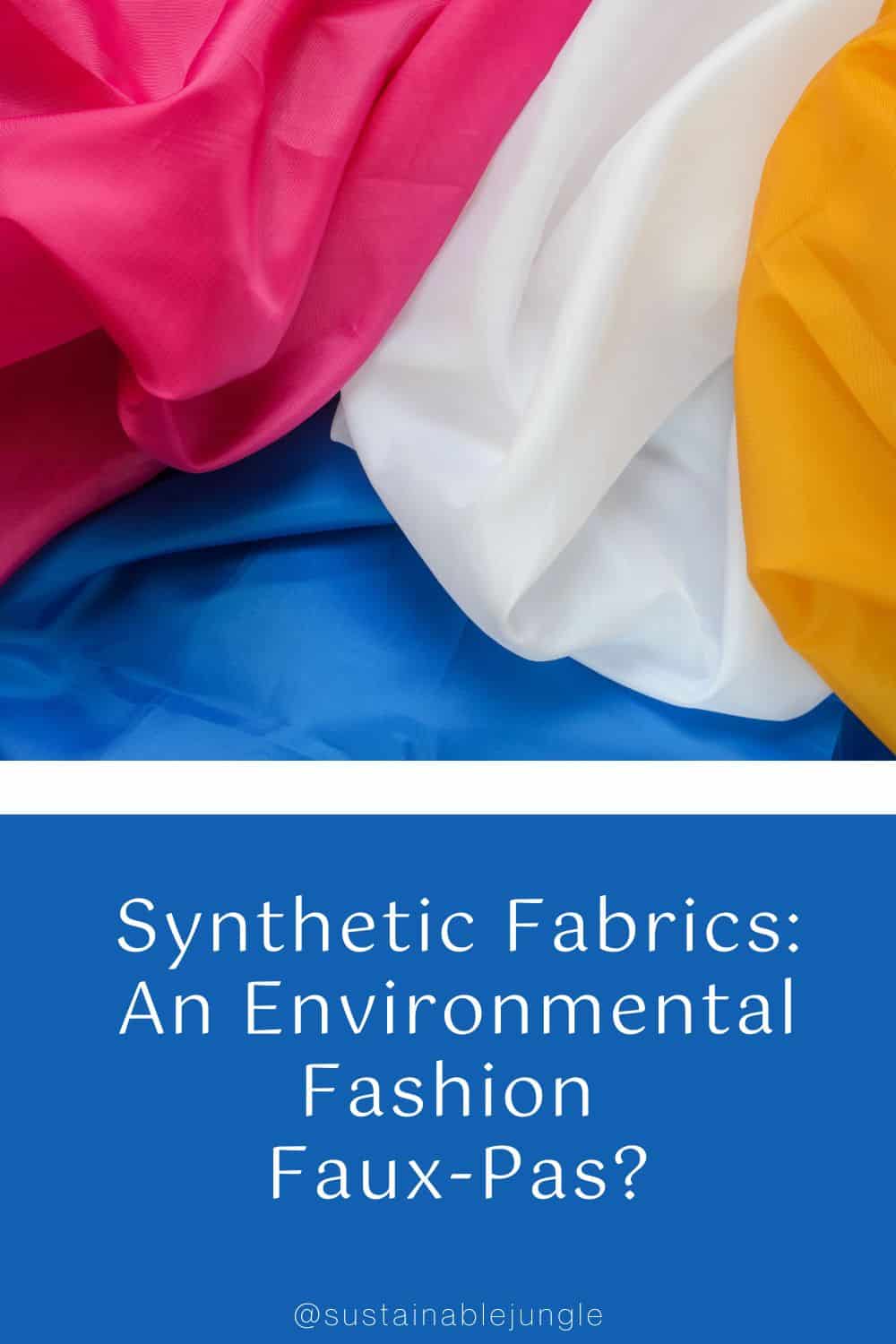Synthetic Fabrics: An Environmental Fashion Faux-Pas? Image by v_sot #syntheticfabrics #whataresyntheticfabrics #syntheticclothing #syntheticmaterials #whyaresyntheticmaterialsbad #syntheticfiberfabrics #sustainablejungle