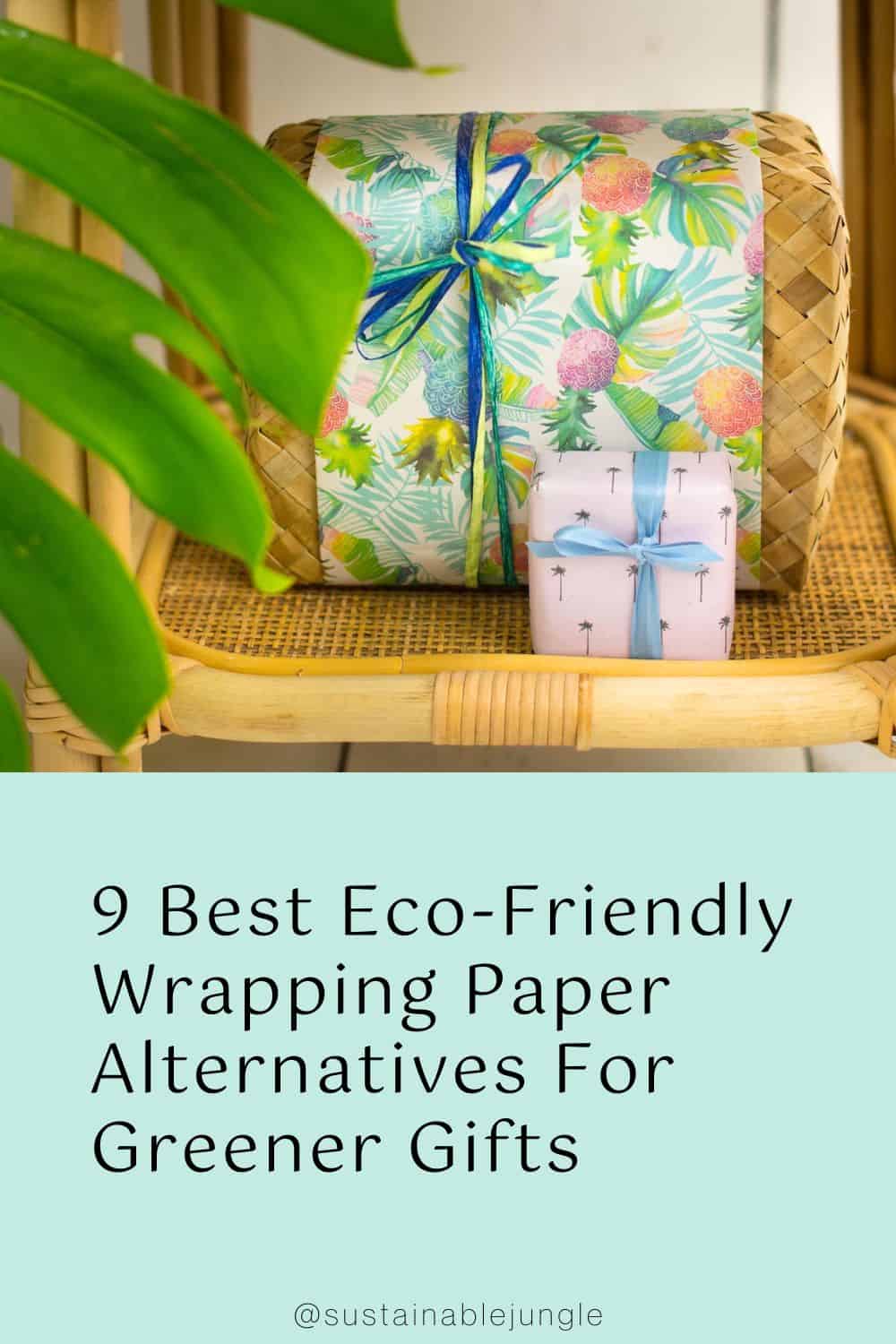 9 Best Eco-Friendly Wrapping Paper Alternatives For Greener Gifts Image by Wrappily #ecofriendlywrappingpaper #ecofriendlygiftwrapping #ecofriendlychristmaswrappingpaper #recycledwrappingpaper #recycledwrappingpaperroll #sustainablejungle