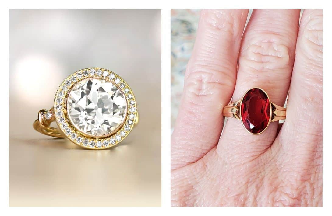 11 Ethical Engagement Rings For A More Sustainable ‘Yes’ Images by Estate Diamond Jewelry and Cypress Creek Vintage #ethicalengagementrings #ethicaldiamondengagementrings #ethicaldiamondrings #sustainableengagementrings #ethicalrings #sustainablediamondengagementrings #sustainablejungle