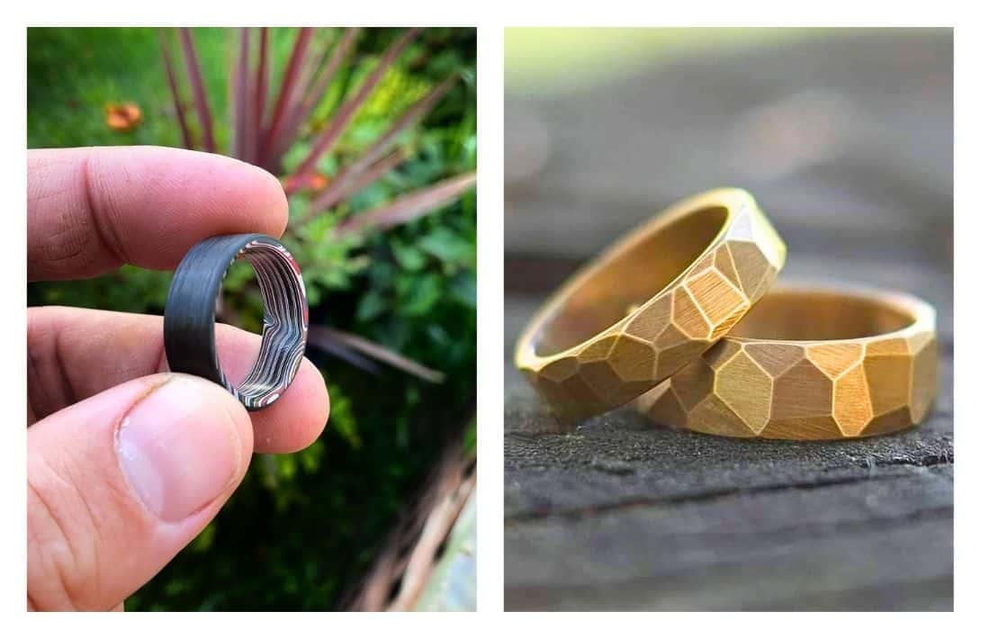 Say 'I Do' To These 11 Beautifully Crafted Sustainable Wedding Rings Images by Origin Handcrafted #sustainableweddingrings #sustainableweddingbands #ethicalweddingrings #ethicalweddingbands #ethicalgoldweddingrings #sustainablejungle