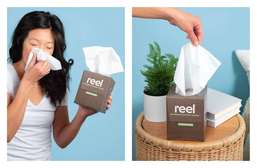 9 Eco-Friendly Tissues To Sustainably Stop Your Snot Images by Reel #ecofriendlytissues #bestecofriendlyfacialtissues #sustainabletissues #sustainabletissuealternatives #reusabletissues #sustainablejungle