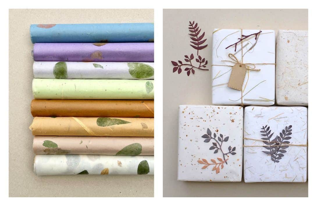 9 Best Eco-Friendly Wrapping Paper Alternatives For Greener Gifts Images by Saaper #ecofriendlywrappingpaper #ecofriendlygiftwrapping #ecofriendlychristmaswrappingpaper #recycledwrappingpaper #recycledwrappingpaperroll #sustainablejungle