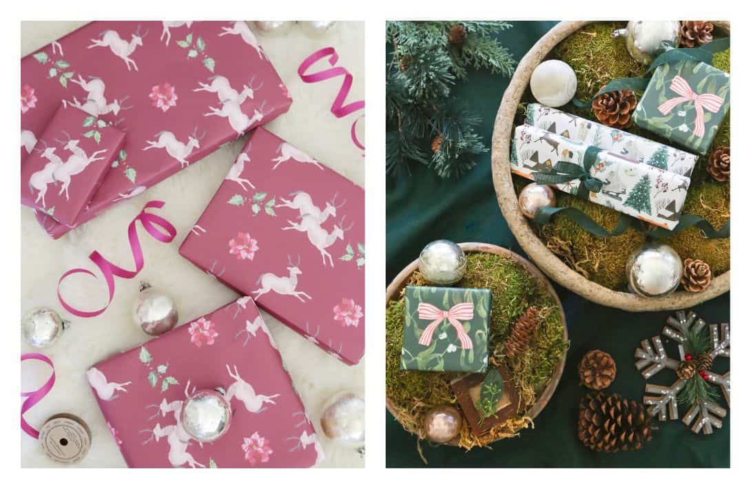 9 Best Eco-Friendly Wrapping Paper Alternatives For Greener Gifts Images by Waterleaf Paper Co #ecofriendlywrappingpaper #ecofriendlygiftwrapping #ecofriendlychristmaswrappingpaper #recycledwrappingpaper #recycledwrappingpaperroll #sustainablejungle