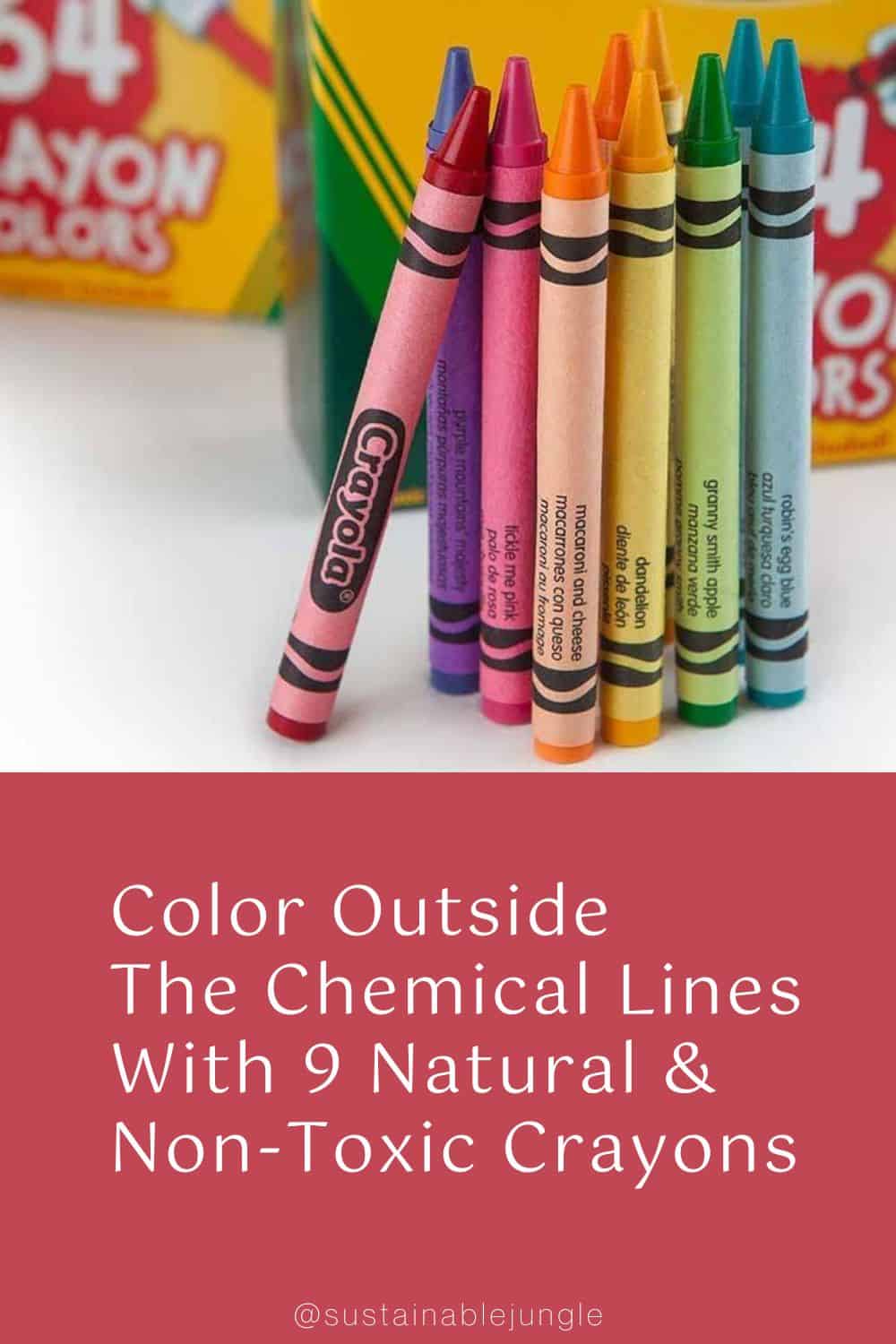 Color Outside The Chemical Lines With 9 Natural & Non-Toxic Crayons Image by Crayola #nontoxiccrayons #naturalcrayons #nontoxiccrayonsfortoddlers #arecrayonstoxic #naturalbeeswaxcrayons#sustainablejungle