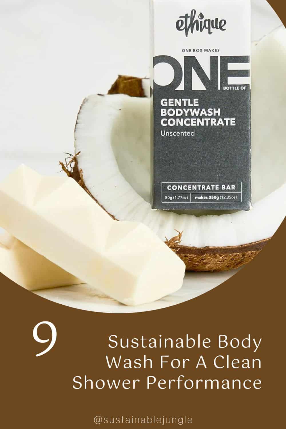 9 Sustainable Body Wash For A Clean Shower Performance Image by Ethique #sustainablebodywash #ecofriendlybodywash #bestsustainablebodywash #bestecofriendlybodywash #sustainablebodywashbrands #ecofriendlybodywashbar #sustainablejungle