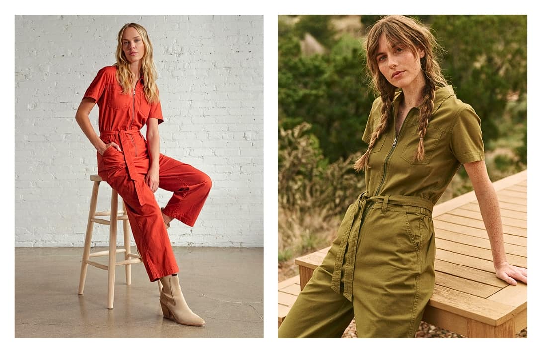 9 Sustainable Jumpsuits That'll Make The Planet Jump For Joy Images by Pact #sustainablejumpsuit #bestsustainablejumpsuits #ethicaljumpsuits #ecofriendlyromper #susrainablerompers #sustainablejungle