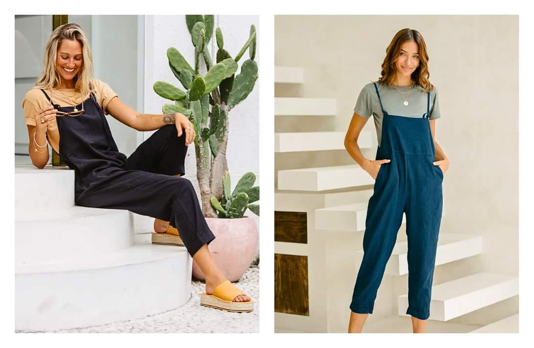 9 Sustainable Jumpsuits That'll Make The Planet Jump For Joy Images by Urbankissed #sustainablejumpsuit #bestsustainablejumpsuits #ethicaljumpsuits #ecofriendlyromper #susrainablerompers #sustainablejungle