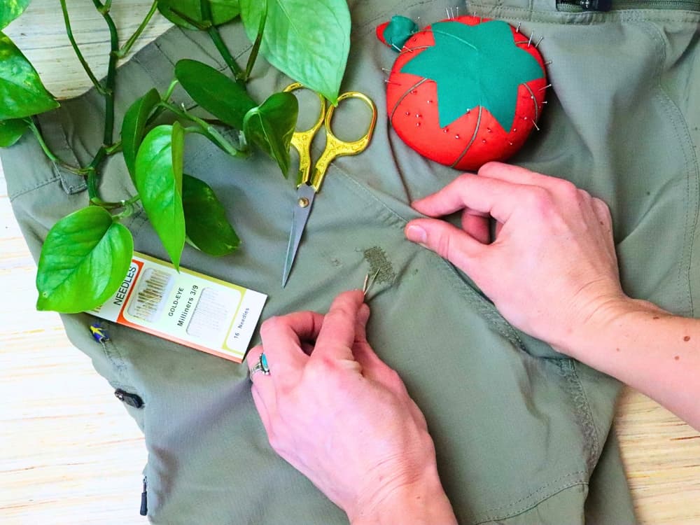 7 Tips For Upcycling Clothes That Are Sew Sustainably Easy Image by Sustainable Jungle #upcyclingclothes #upcyclingclothingideas #upcycleclothes #howtoupcycleclothes #upcyclingclothesbenefits #repurposingandupcyclingclothes #sustainablejungle