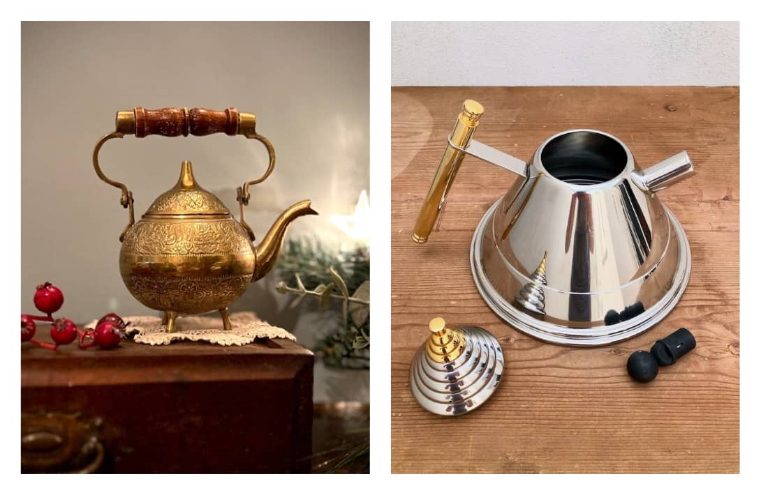 11 Eco Kettles That Boil Water, Not The Oceans Images by Artellas and Vintage Italy Mix #ecokettles #ecokettlesUK #ecoteakettles #ecofriendlykettles #bestecofriendlyteakattle #ecoelectrickettle #sustainablejungle