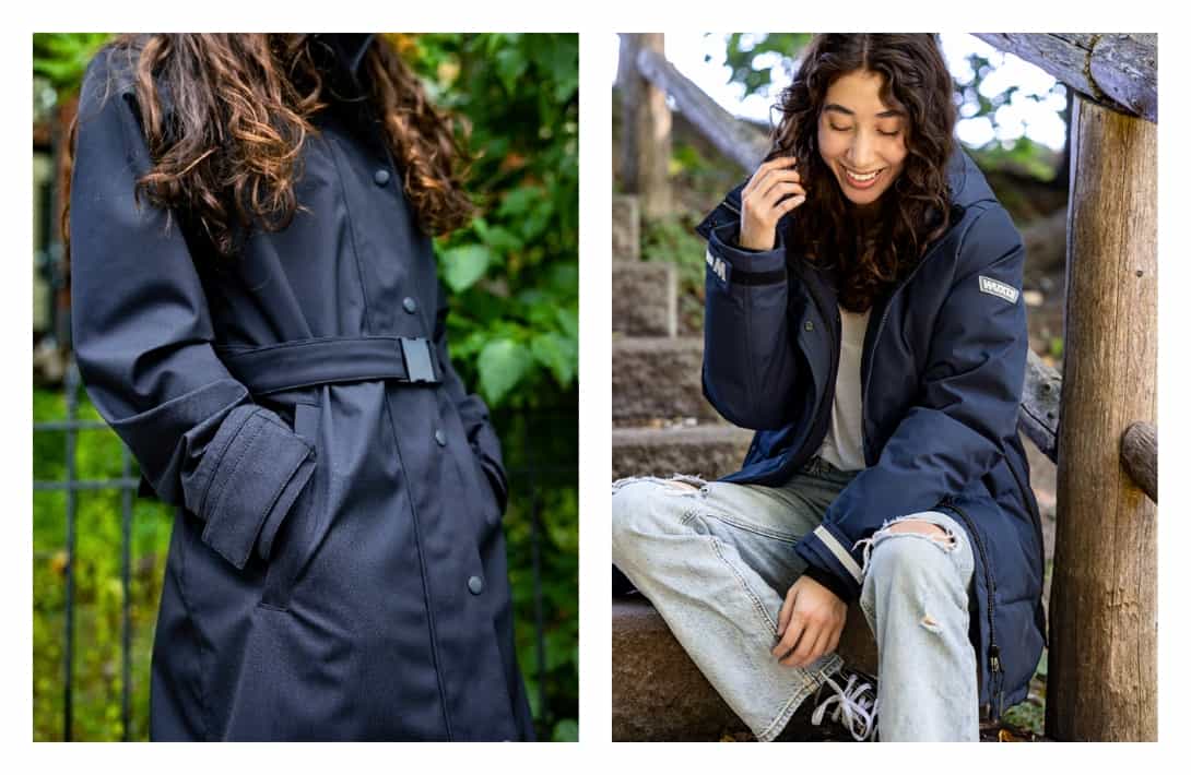 Sustainable sales rain coat