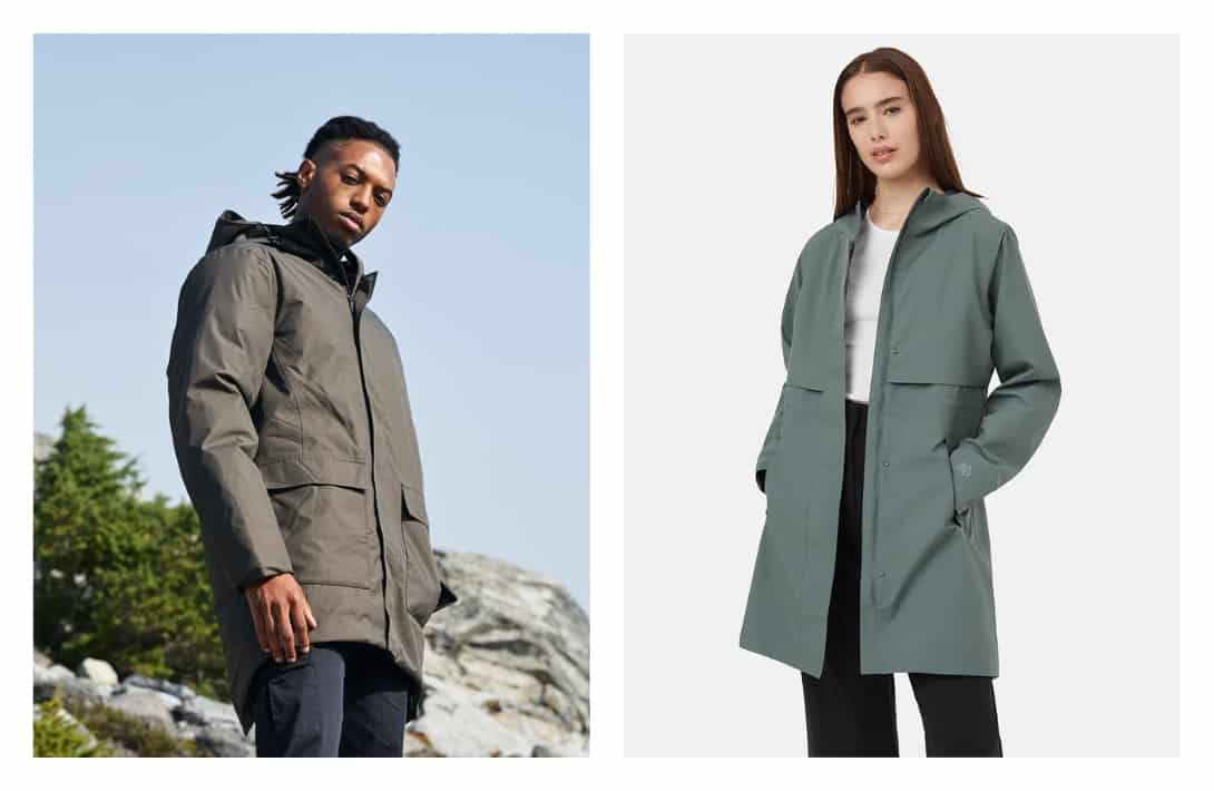 9 Sustainable Rain Jackets & Raincoats Turning Grey Days Green Images by tentree #sustainablerainjackets #sustainableraincoats #ecofriendlyrainjackets #bestsustainablerainjackets #recycledrainjacket #sustainablejungle