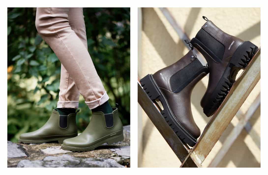 9 Sustainable Rain Boots For Naturally Green Puddle Play Images by Matt & Nat #sustainablerainboots #ecofriendlyrainboots #naturalrubberrainboots #recycledruuberboots #bestsustainablerainboots #veganrainboots #sustainablejungle