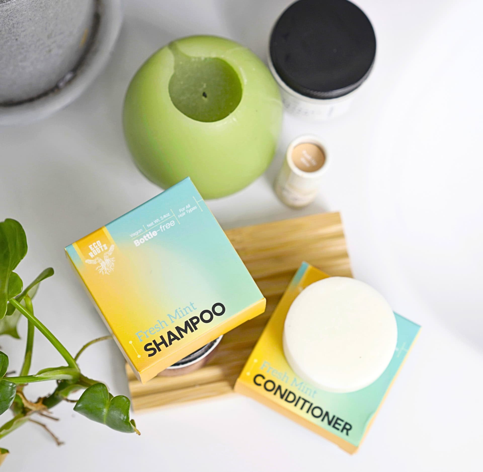 Image by Sustainable Jungle (EcoRoots) (plastic-free-shampoo-conditioner)