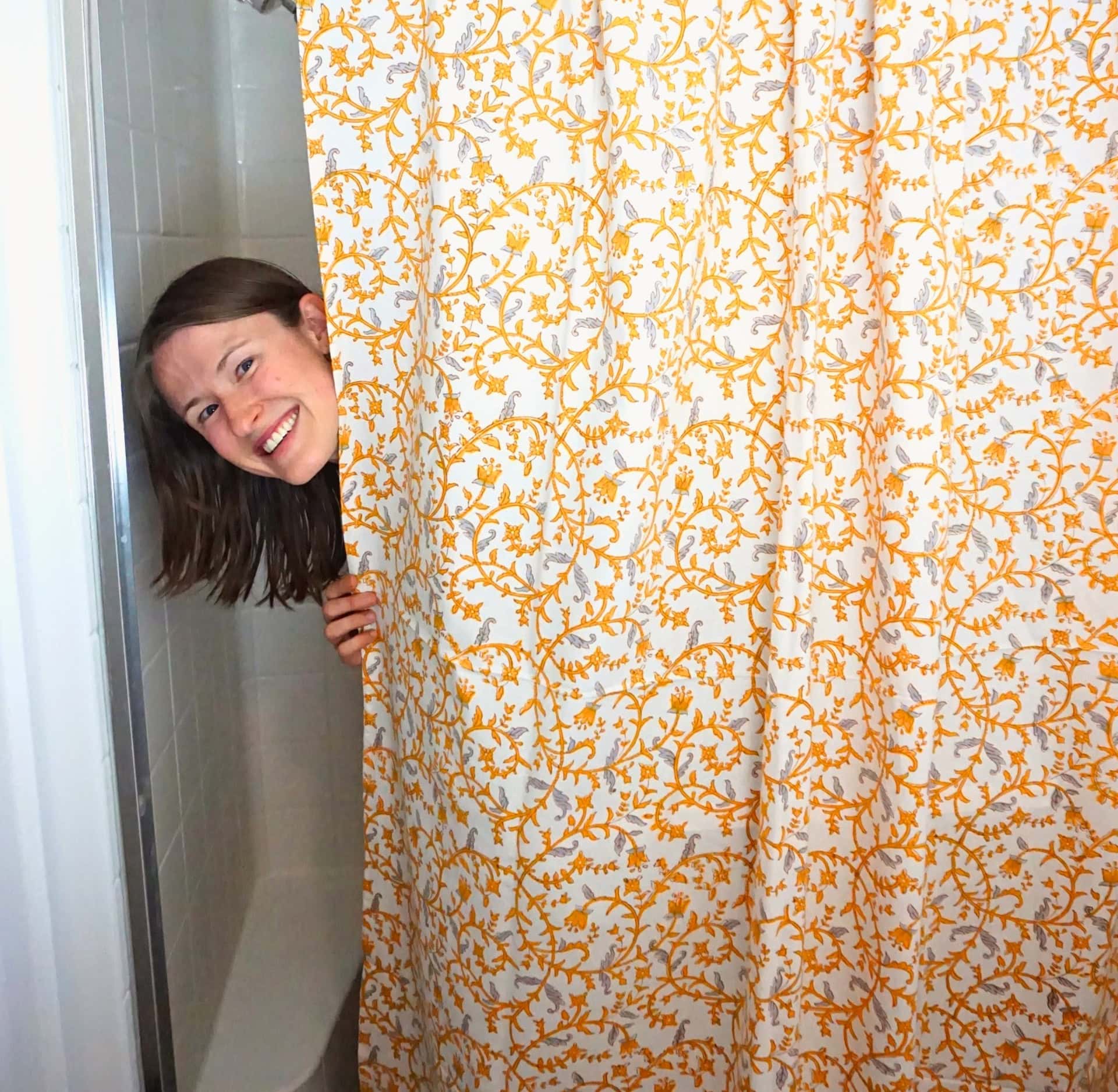 Image by Sustainable Jungle (Saffron Marigold) (eco-friendly-shower-curtains)