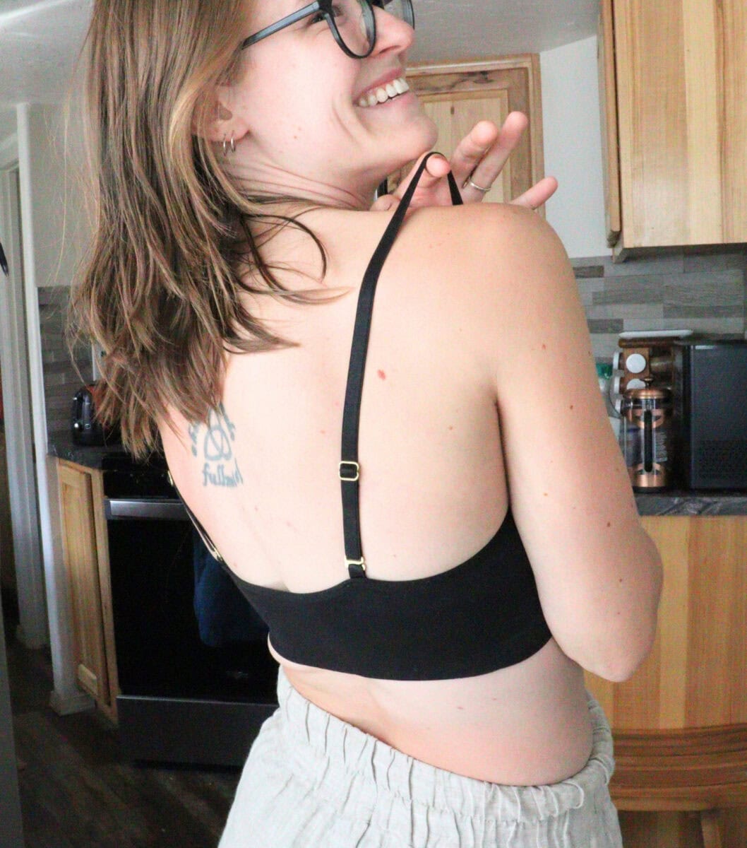 Eco Sports Bra, Hand-Painted Designs, Red Lilies main image 1