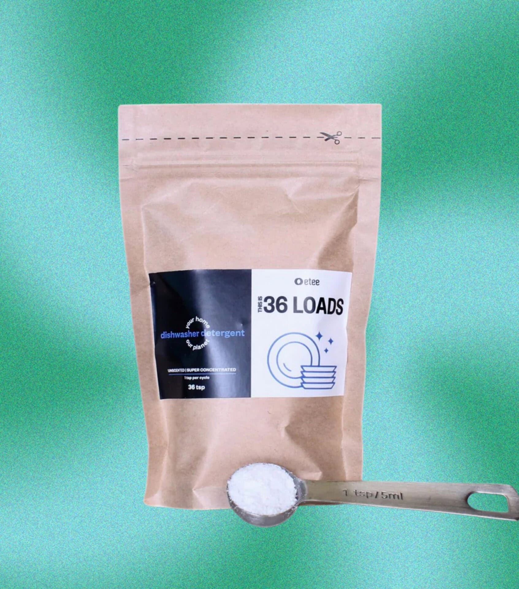 Image by Sustainable Jungle & etee (best zero waste dishwasher detergent)