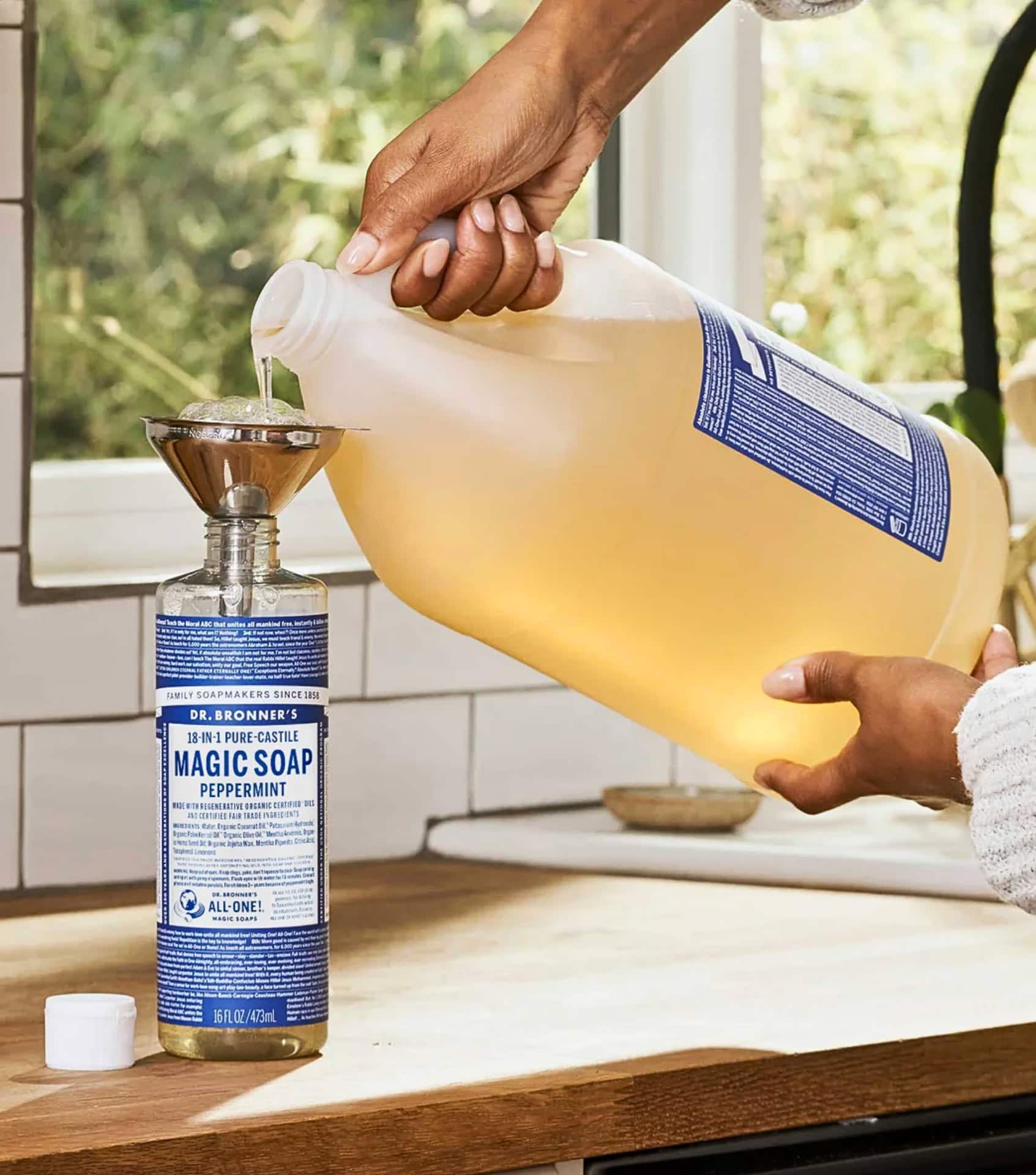 Image by Dr Bronner's (clean ingredient dish soap)