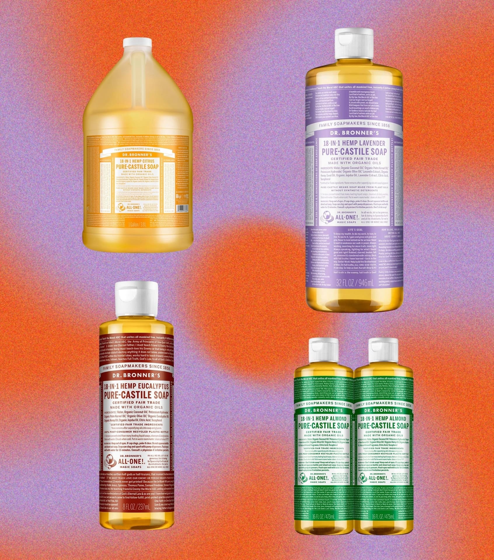 Image by Sustainable Jungle & Dr Bronner's (best non toxic dish soap)