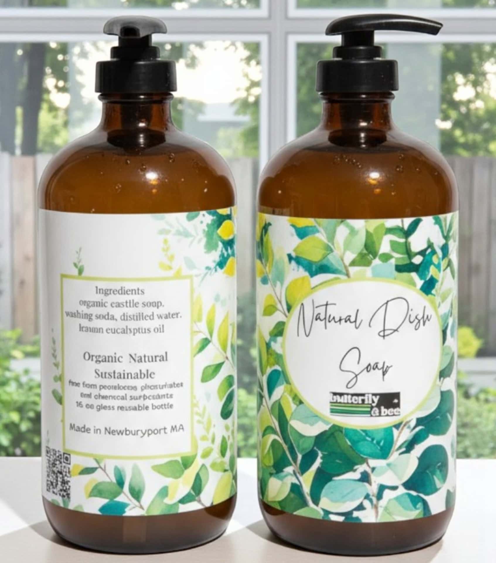 Butterfly & Bee's USDA-certified organic dish soap made from castile soap