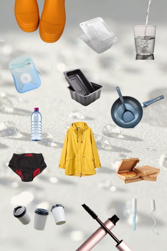 Forever chemicals (PFAS) are hiding in your cookware, rain jacket, drinking water, cosmetics, and even your toilet paper. Nearly all Americans have them in their blood. Learn what PFAS are, where they lurk in everyday products, and practical steps to reduce your exposure. Includes the difference between PFAS, PFOA, PFOS, and PTFE, plus links to non-toxic product alternatives. #ForeverChemicals #PFAS #NonToxicLiving #SustainableJungle