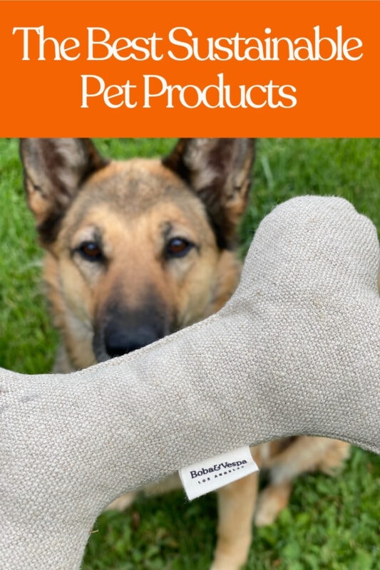 Our updated guide to eco-friendly pet products covers compostable dog toys, human-grade pet food from The Honest Kitchen, organic dog beds by Avocado, natural flea protection by Butterfly & Bee, compostable poop bags by Give A Sh!t, recycled Beco bowls, and bamboo pet brushes. All researched and many personally tested.