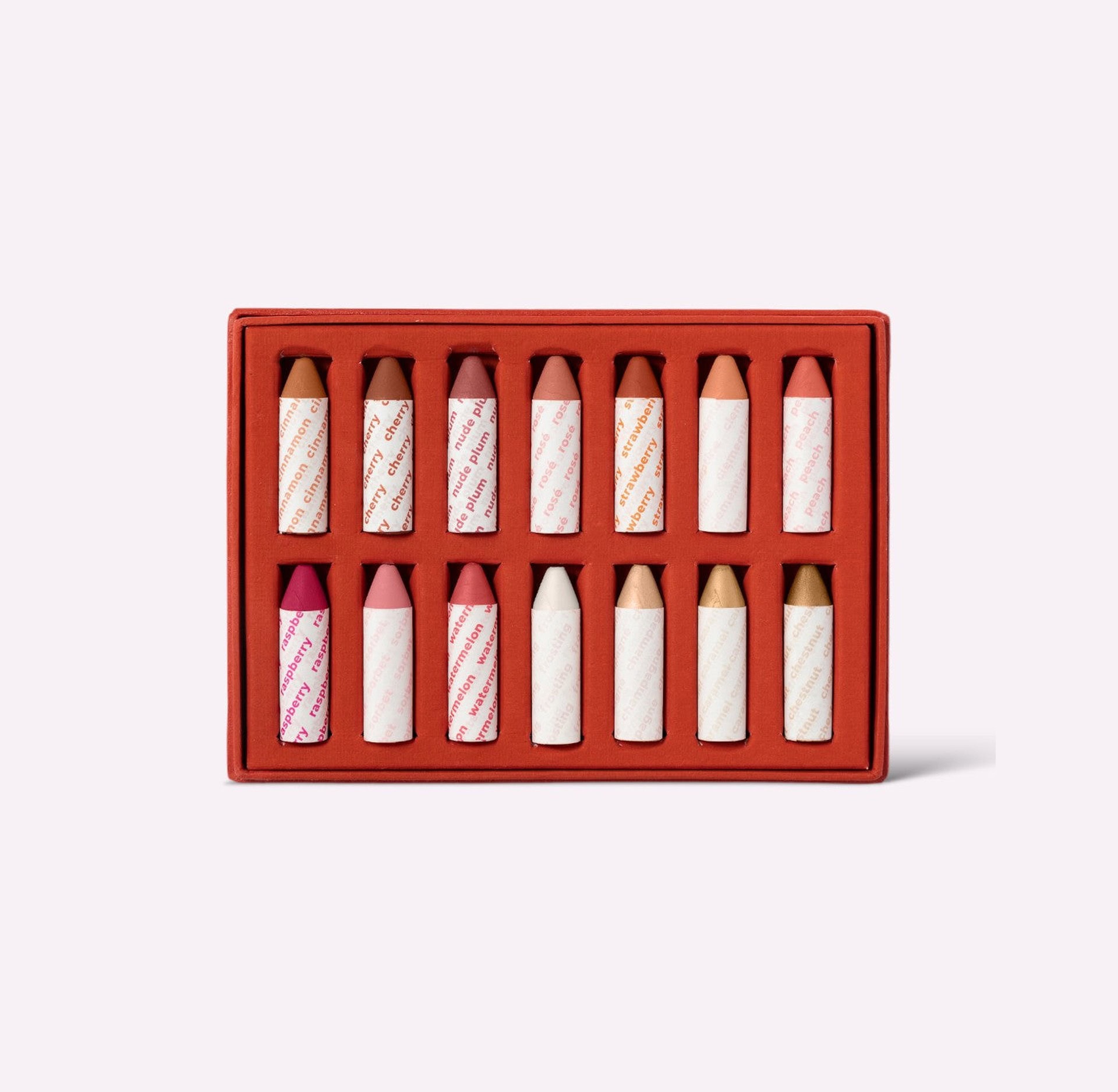 Axiology zero-waste lip and cheek crayons, part of Sustainable Jungle's Initial Rating