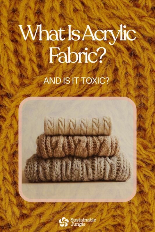 Acrylic is a synthetic fiber spun from a plastic called polyacrylonitrile, which is made from fossil fuels. It is, in effect, plastic knitted into yarn, and it exists mostly as a cheap stand-in for wool.